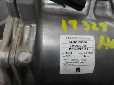 Peça sobressalente para automóvel em segunda mão compressor de ar condicionado a/a a/c por nissan note (e12) 1.5 dci referências oem iam 92600 3vc6b  m214e222116