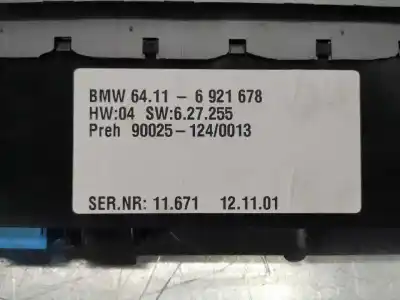 Peça sobressalente para automóvel em segunda mão comando de sofagem (chauffage / ar condicionado)  por bmw serie 7 (e65/e66) 745i referências oem iam 64.11-6 921 678  