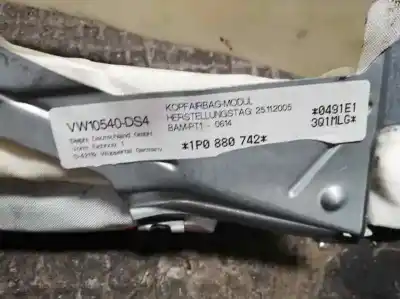 Second-hand car spare part front right curtain airbag for seat leon (1p1) 2.0 tdi 16v oem iam references 