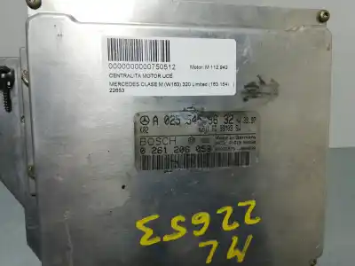 Second-hand car spare part ecu engine control for mercedes-benz clase m (w163) 320 limited (163.154) 218 cv / 160 kw oem iam references 0 261 206 053  a 025 545 86 32