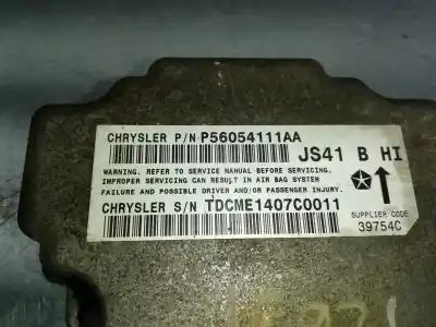 Peça sobressalente para automóvel em segunda mão centralina de airbag por dodge avenger 2.0 16v crd cat referências oem iam p56054111aa  tdcme 1407c0011