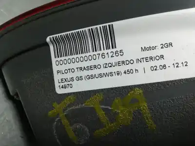 Автозапчасти б/у внутренний левый задний фонарь за lexus gs (gs/us/ws19) 450 h ссылки oem iam   