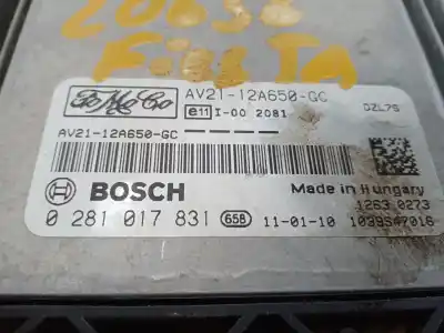 Second-hand car spare part ecu engine control for ford fiesta (cb1) titanium oem iam references 1540358 av2112a650gc 0281017831