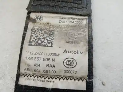 Peça sobressalente para automóvel em segunda mão cinto de segurança traseiro direito por volkswagen golf vi (5k1) 2.0 tdi referências oem iam 7155aj91132