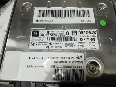 Second-hand car spare part electronic module for opel astra j lim. excellence oem iam references 13342398  