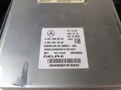 Second-hand car spare part ecu engine control for mercedes-benz clase c (w205) lim. c 220 cdi bluetec (205.004) 170 cv / 125 kw oem iam references a651 900 06 03  a651 901 20 02