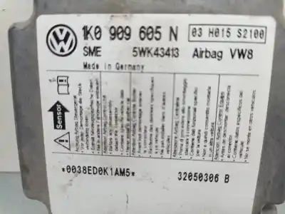 Second-hand car spare part airbag control unit for volkswagen jetta iii (1k2) 1.9 tdi oem iam references 1k0 909 605 n