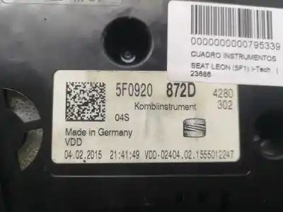 Second-hand car spare part dashboard for seat leon (5f1) i-tech oem iam references   