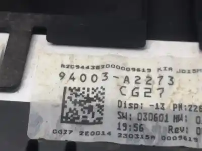 Second-hand car spare part dashboard for kia cee´d x-tech oem iam references 94003a2273  
