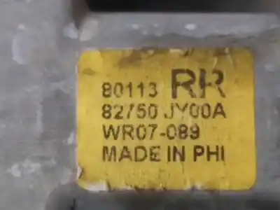 Second-hand car spare part rear right window regulator for renault koleos expression oem iam references 82750jy00a  