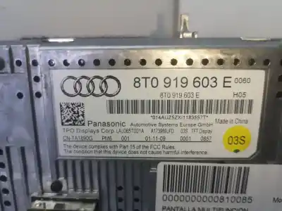 Peça sobressalente para automóvel em segunda mão display gps / multimídia por audi a4 b8 (8k2) 2.0 tdi referências oem iam 8t0919603  