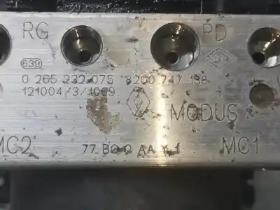 Peça sobressalente para automóvel em segunda mão abs por renault modus luxe privilege 80 cv / 59 kw referências oem iam 8200747138  0265232075
