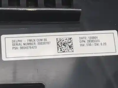 Peça sobressalente para automóvel em segunda mão comando de sofagem (chauffage / ar condicionado)  por citroen c4 lim. exclusive referências oem iam 98040764zd  