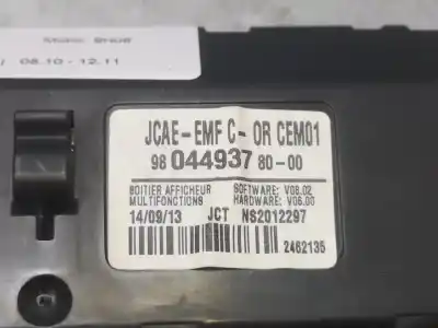 Second-hand car spare part multifunction display for citroen c4 lim. exclusive oem iam references 9804493780