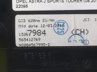Автозапчастина б/у багатофункційний дисплей для opel astra j sports tourer (p10) 1.7 cdti (35) посилання на oem iam 13267984  