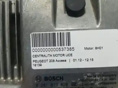 Second-hand car spare part ecu engine control for peugeot 208 access oem iam references 0 281 019 820  