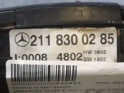 İkinci el araba yedek parçası iklim kontrolü için mercedes clase e (bm 211) berlina om 647.961 oem iam referansları 2118300285  