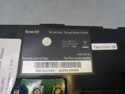 Second-hand car spare part gps navigation system for renault scénic iii (jz0/1_) 1.5 dci oem iam references 259153753  253b00004