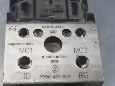 Second-hand car spare part abs for renault megane i scenic (ja0) 1.9 dti diesel cat 98 cv / 72 kw oem iam references 7700432643  0265216732