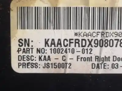 Second-hand car spare part passenger side right window regulator for dodge nitro se oem iam references 1002410  