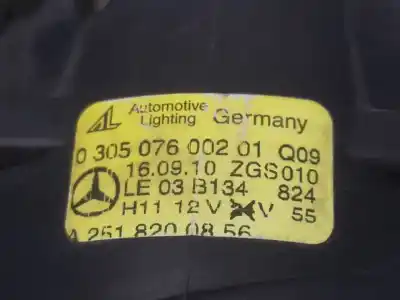 Автозапчасти б/у правая противотуманная фара за smart fortwo cabrio 1.0 cat ссылки oem iam 2518200856  