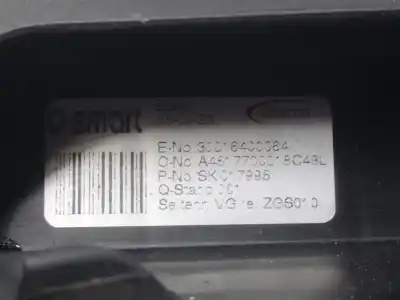Автозапчастина б/у молдинг для smart fortwo cabrio 1.0 cat посилання на oem iam 4517700018  