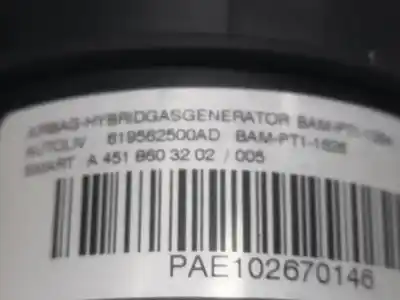 Автозапчасти б/у подушка безопасности передняя правая за smart fortwo cabrio 1.0 cat ссылки oem iam 4518603202  