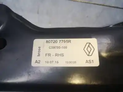 Peça sobressalente para automóvel em segunda mão elevador de vidros dianteiro direito por renault kadjar bose edition referências oem iam 807207795