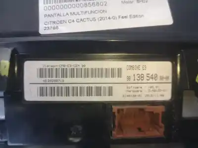 Автозапчастина б/у багатофункційний дисплей для citroen c4 cactus feel edition посилання на oem iam 9813854080