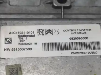 Second-hand car spare part ecu engine control for peugeot 208 style oem iam references 9829598880  