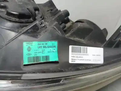 Peça sobressalente para automóvel em segunda mão farol / farolim esquerdo por renault fluence dynamique referências oem iam 260600078r  