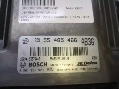 Second-hand car spare part ecu engine control for opel zafira tourer expression oem iam references 55485466  0281031379