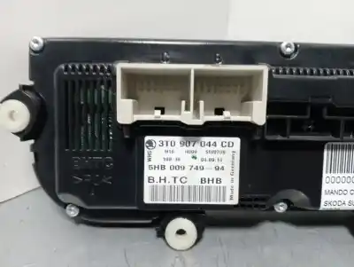 Second-hand car spare part heating / air conditioning control panel for skoda superb ii ranchera familiar (3t5) 2.0 tdi 16v oem iam references 3t0907044  