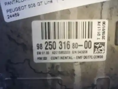 Pezzo di ricambio per auto di seconda mano display multifunzione per peugeot 508 gt line riferimenti oem iam 9825031680