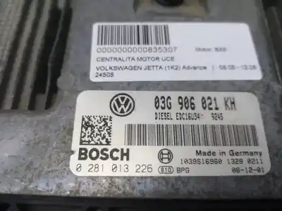 Second-hand car spare part Ecu Engine Control for VOLKSWAGEN JETTA III (1K2) 1.9 TDI OEM IAM references 03G906021KH  