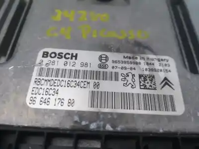 Pezzo di ricambio per auto di seconda mano centralina motore per citroen c4 picasso i monospace (ud_) 1.6 hdi riferimenti oem iam 9664617680  0281012981