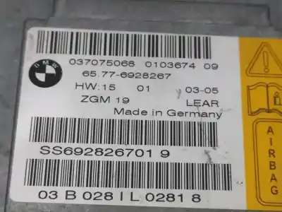 Peça sobressalente para automóvel em segunda mão centralina de airbag por bmw serie 7 (e65/e66) 730d referências oem iam 65776928267