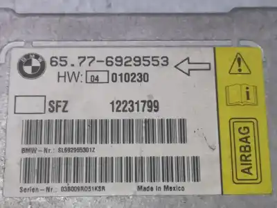 Peça sobressalente para automóvel em segunda mão centralina de airbag por bmw serie 7 (e65/e66) 730d referências oem iam 65776929553  