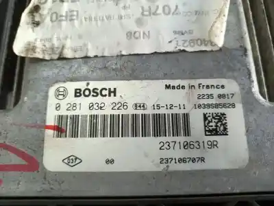 Second-hand car spare part ecu engine control for renault kadjar limited 4x4 oem iam references 237106319r  0281032226