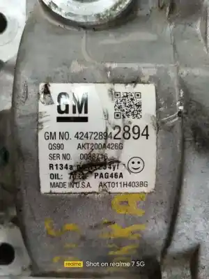 Pezzo di ricambio per auto di seconda mano compressore aria condizionata per opel mokka x selective 140 cv / 103 kw riferimenti oem iam   