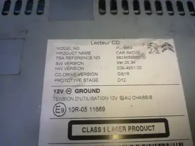 Peça sobressalente para automóvel em segunda mão SISTEMA DE ÁUDIO / RÁDIO CD por PEUGEOT 508 GT Line Referências OEM IAM 9824656680  