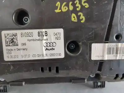 Second-hand car spare part dashboard for audi a3 (8v) ambiente oem iam references 8v0920870b  