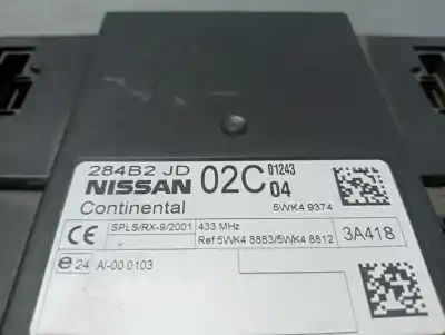 Peça sobressalente para automóvel em segunda mão módulo eletrônico por nissan qashqai (j10) acenta referências oem iam 284b2jd02c