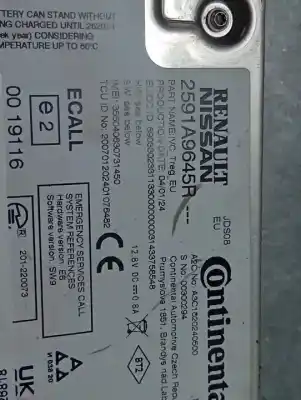 Second-hand car spare part electronic module for dacia jogger extreme go 100 cv / 74 kw oem iam references 2591a9645r  