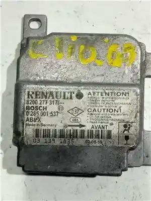 Peça sobressalente para automóvel em segunda mão centralina de airbag por renault clio iii 1.1 referências oem iam 8200277317  