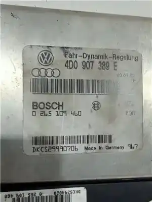 Peça sobressalente para automóvel em segunda mão boitier de commande de abs por audi a8 (d2) 2.5 tdi 150 cv / 110 kw referências oem iam 4d0907389e  