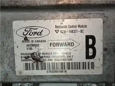 Pezzo di ricambio per auto di seconda mano centralina airbag per ford transit connect (tc7) 1.8 tdci cat riferimenti oem iam 1c1a14b321bc  