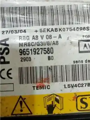 Автозапчасти б/у БЛОК УПРАВЛЕНИЯ ПОДУШКАМИ БЕЗОПАСНОСТИ за CITROEN C3 (2002->)  ссылки OEM IAM 9658316580  