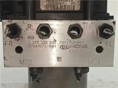 Peça sobressalente para automóvel em segunda mão abs por kia ceed (ed) 2.0 emotion [2.0 ltr. - 103 kw crdi] referências oem iam 0265950694  