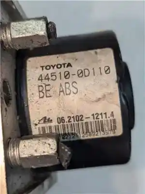 Second-hand car spare part abs for toyota yaris (ksp9/scp9/nlp9) active 90 cv / 66 kw oem iam references 445100d110 06210212114  